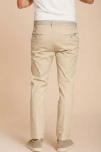 Torino University pantalone chino uomo in raso stretch slim fit