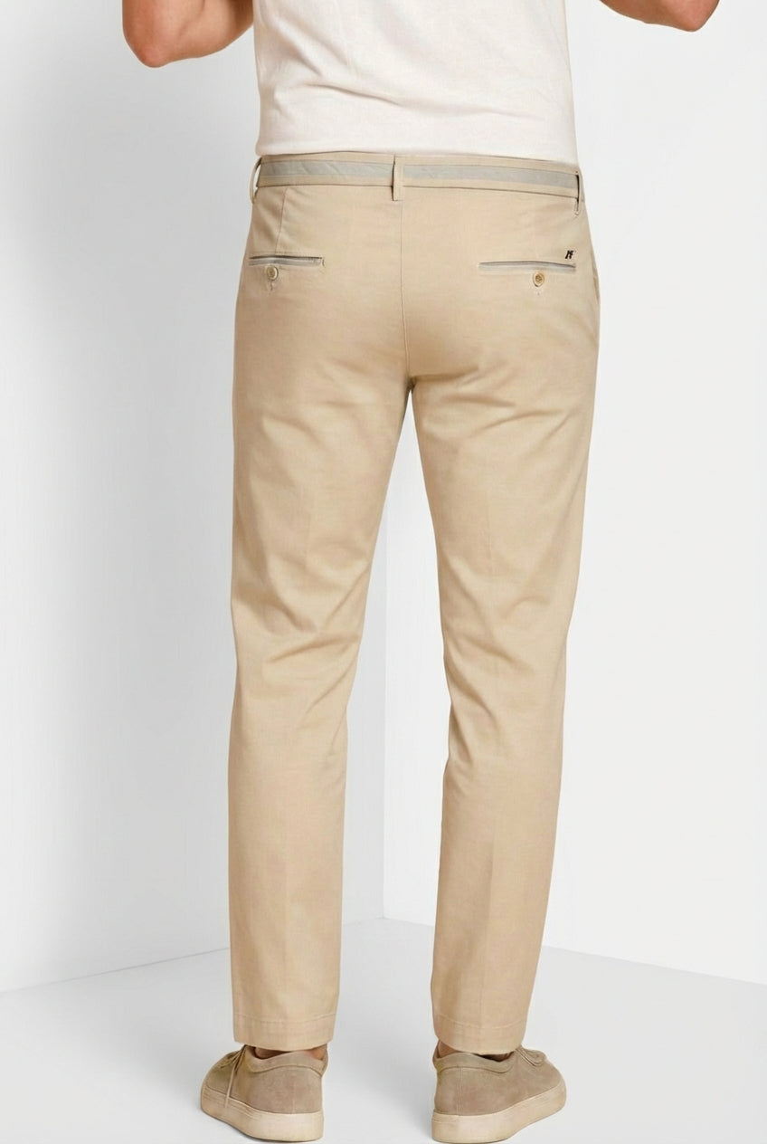 Torino University pantalon chino homme en satin stretch slim fit
