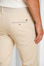 Torino University pantalon chino homme en satin stretch slim fit