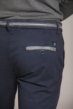 Foto 4 Torino Elegance pantalone chino uomo in diagonale stretch slim fit