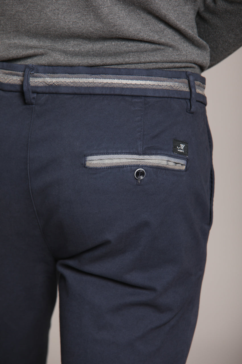 Foto 4 Torino Elegance pantalone chino uomo in diagonale stretch slim fit