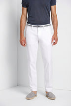 Torino Elegance pantalone chino uomo in tricotina fine di cotone e lyocell slim fit