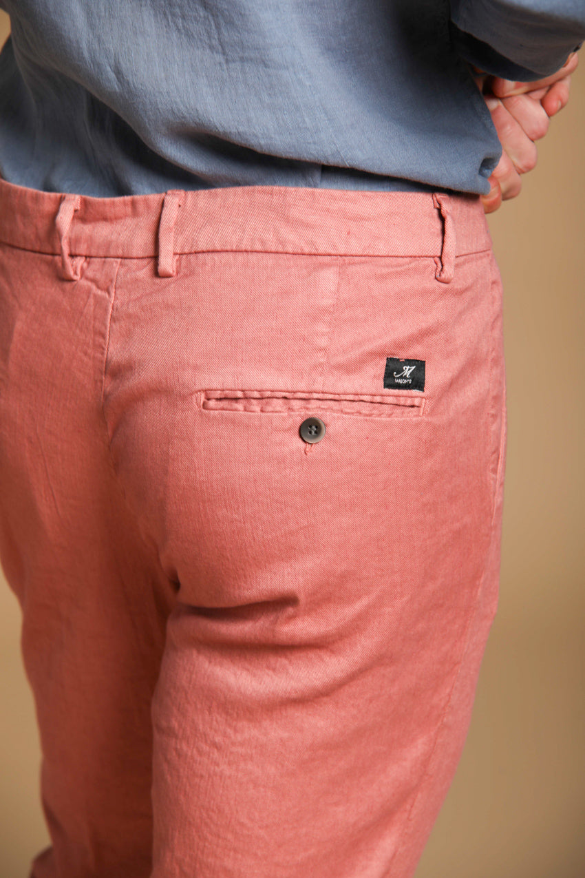 Torino Herren-Chinohose aus Baumwoll-Leinen-Twill Slim Fit