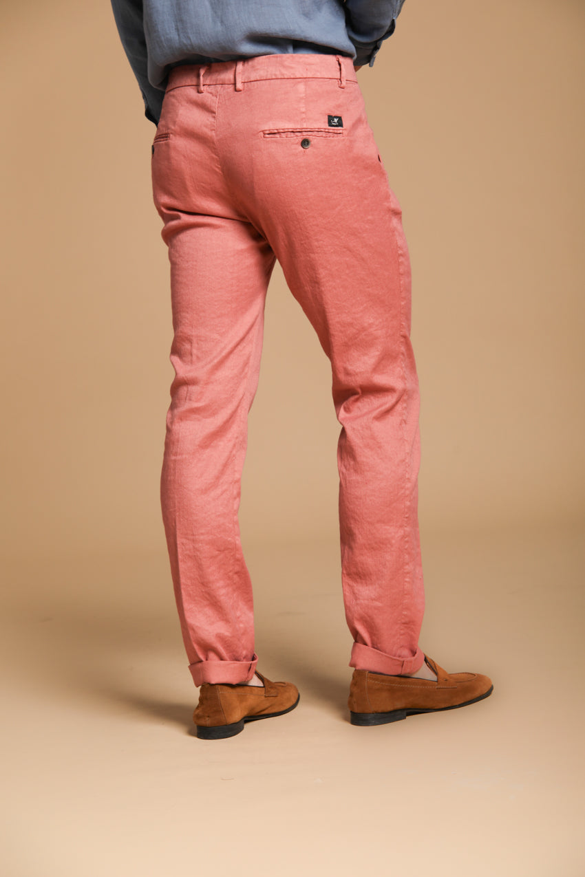 Torino Herren-Chinohose aus Baumwoll-Leinen-Twill Slim Fit