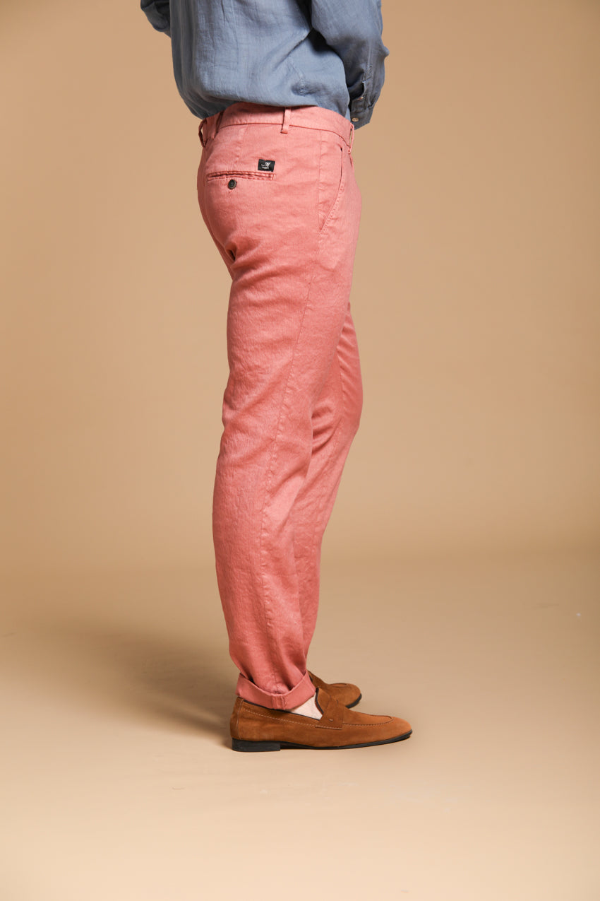 Torino Herren-Chinohose aus Baumwoll-Leinen-Twill Slim Fit