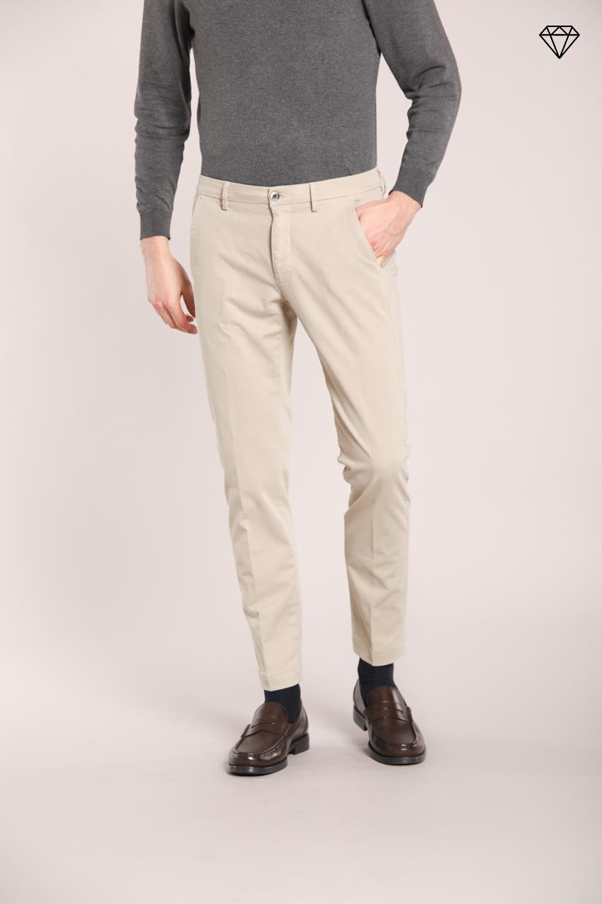 Foto 1 Torino pantalone chino uomo in gabardina slim fit ①