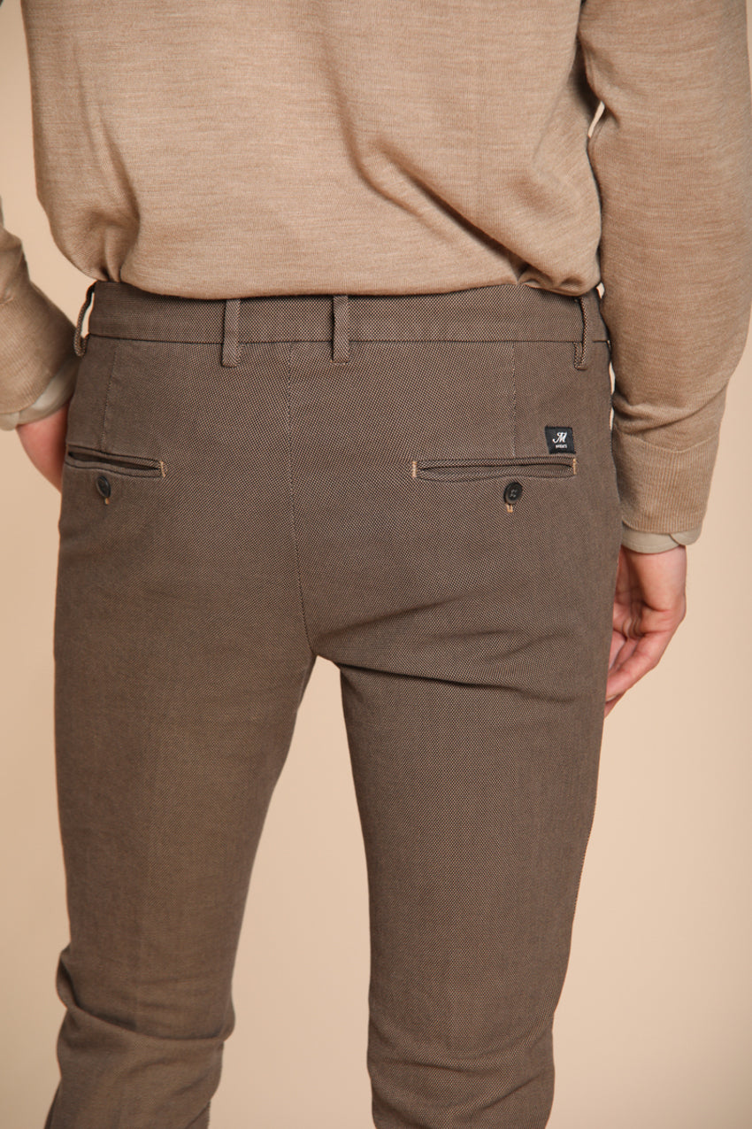 Foto 6 Milano pantalone chino uomo fantasia occhio di pernice extra slim fit