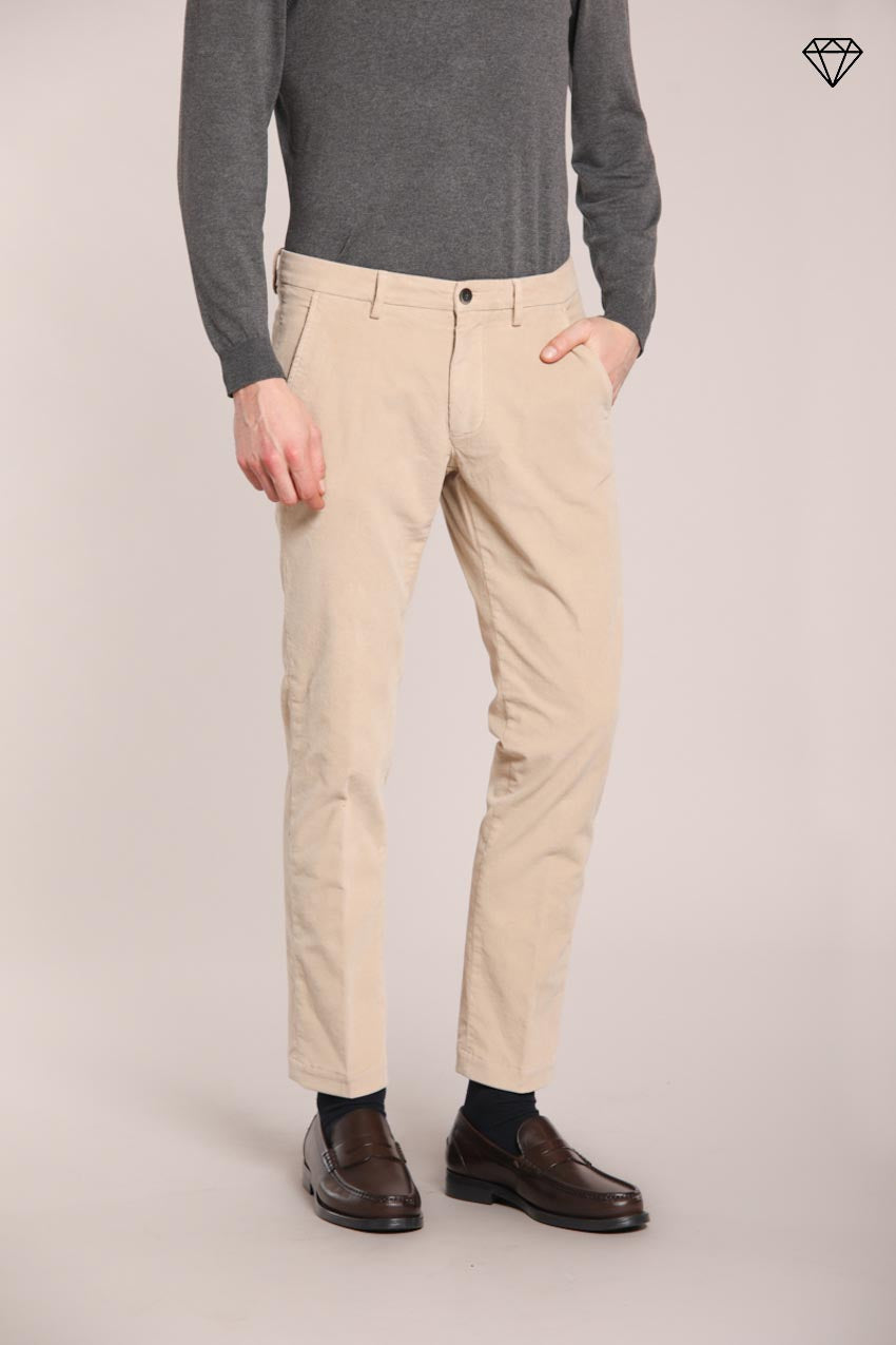 Foto 1 Torino pantalone chino uomo in velluto 1500 righe slim fit  ①