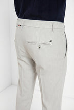 Milano men's chino pants in herringbone extra slim fit