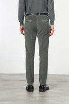 Torino pantalone chino uomo in velluto 1000 righe slim fit ①