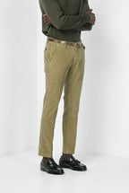 Torino men’s chino trousers in 1000-wale corduroy, slim fit ①