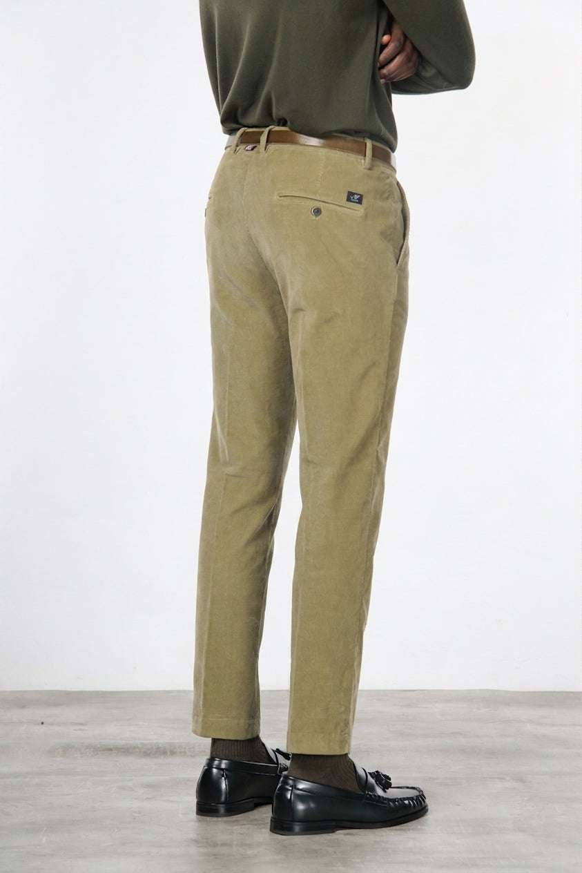 Torino men’s chino trousers in 1000-wale corduroy, slim fit ①