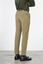 Torino men’s chino trousers in 1000-wale corduroy, slim fit ①