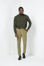Torino men’s chino trousers in 1000-wale corduroy, slim fit ①