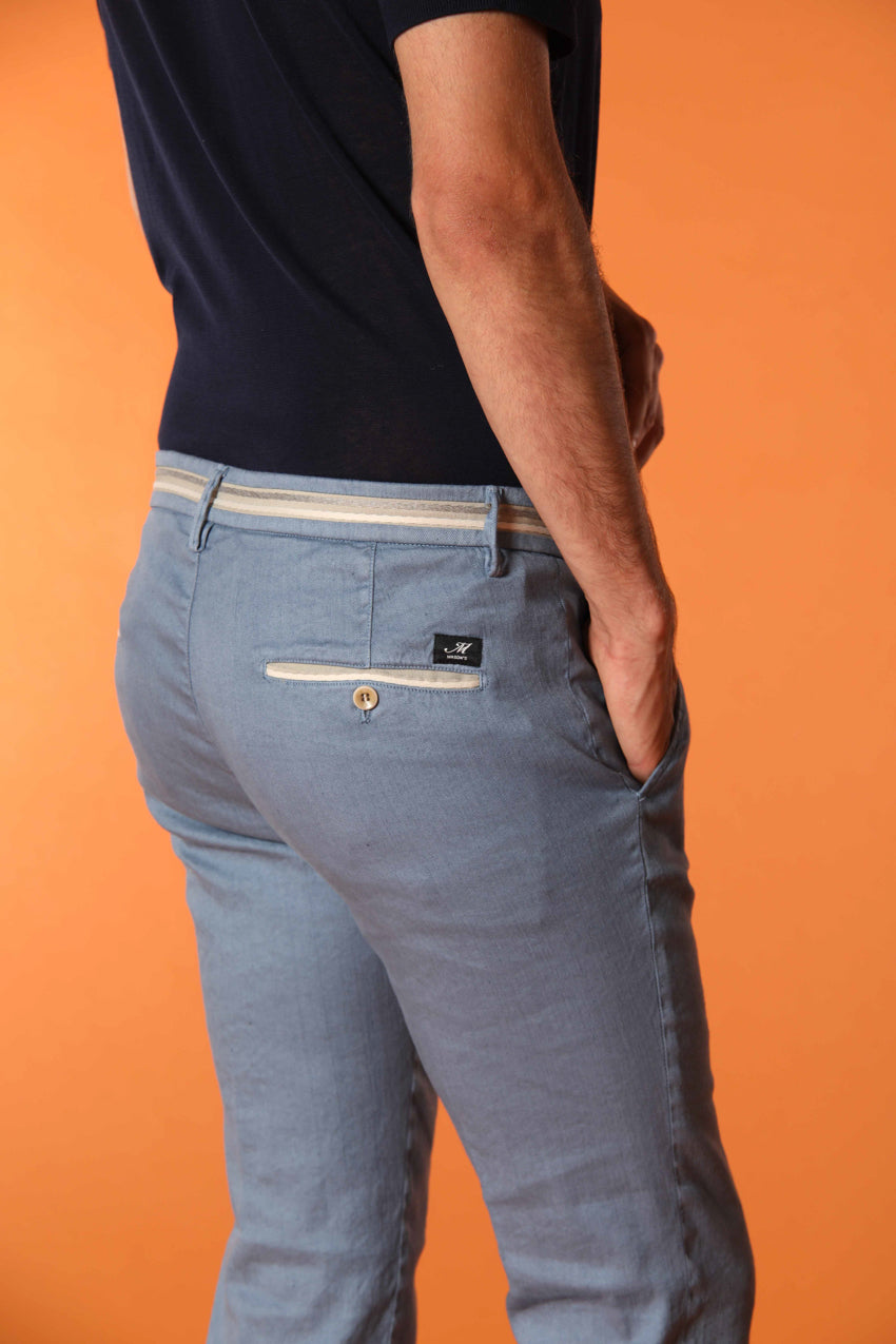 Torino Oxford Herren-Chinohose aus Leinen-Baumwoll-Twill Slim Fit