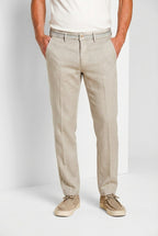 Torino Oxford pantalon chino homme en twill de lin et coton slim fit