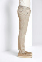 Torino Oxford pantalon chino homme en twill de lin et coton slim fit