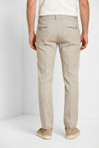 Torino Oxford pantalon chino homme en twill de lin et coton slim fit