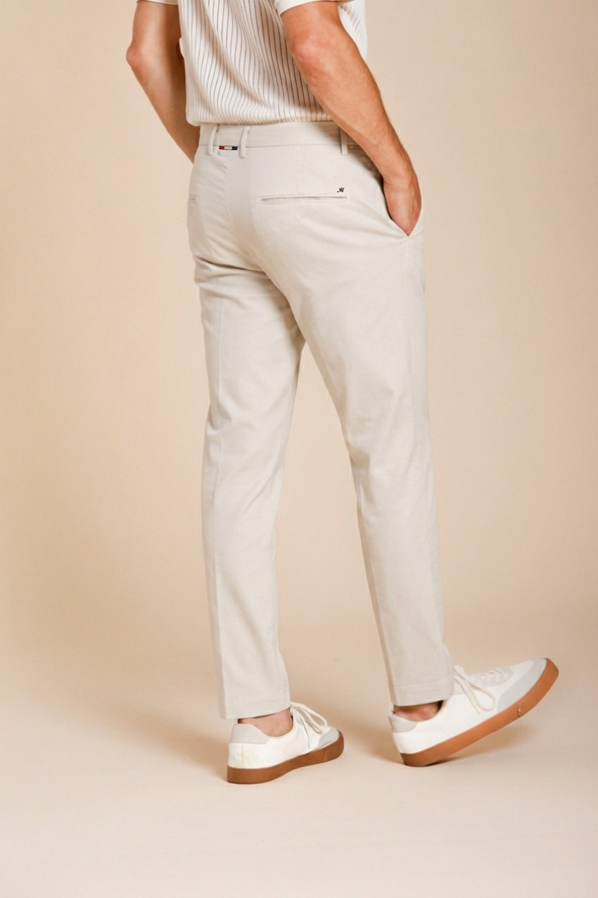 Torino Flex pantalone chino uomo in gabardina stretch slim fit ①