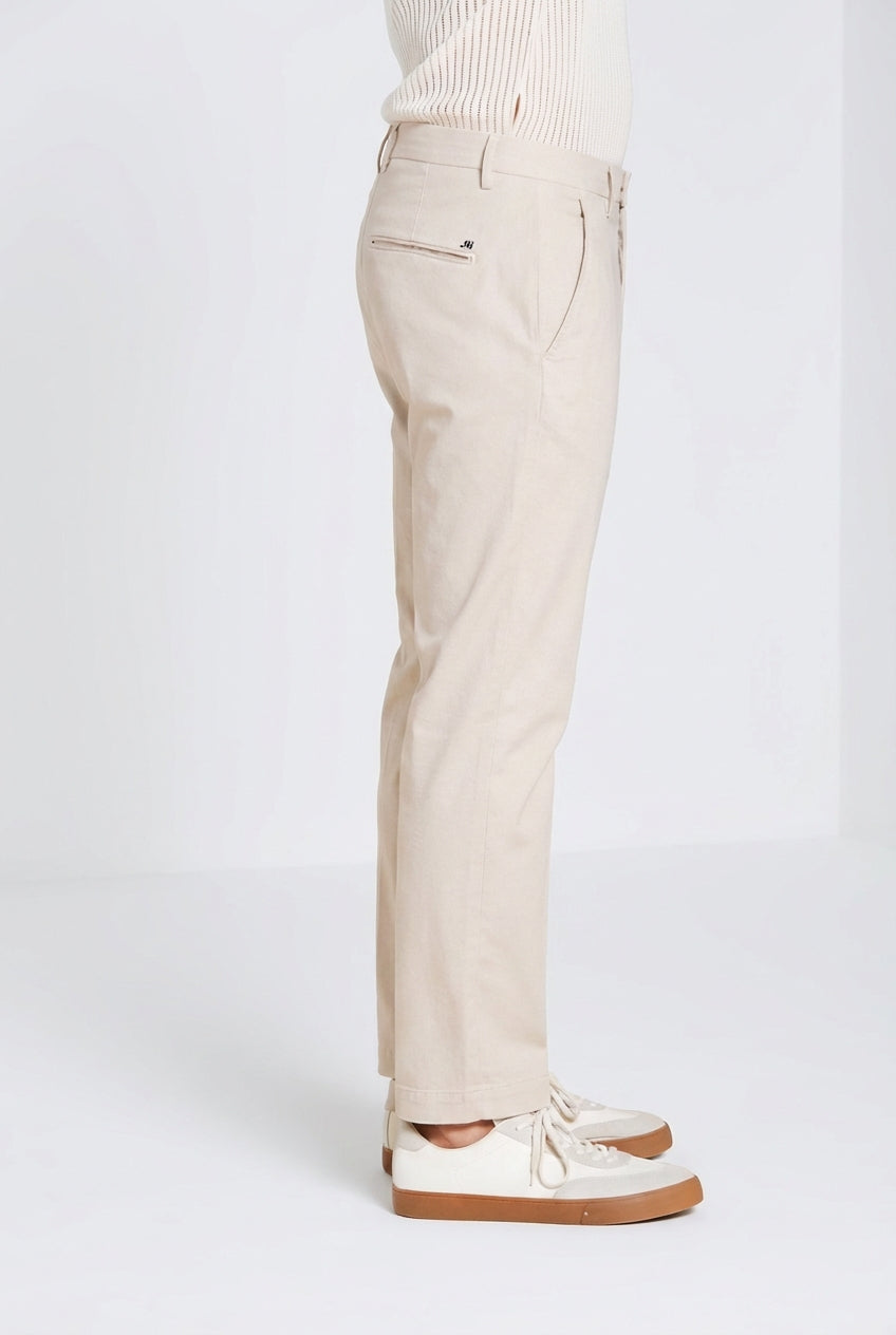 Torino Flex pantalon chino homme en gabardine stretch slim fit ①