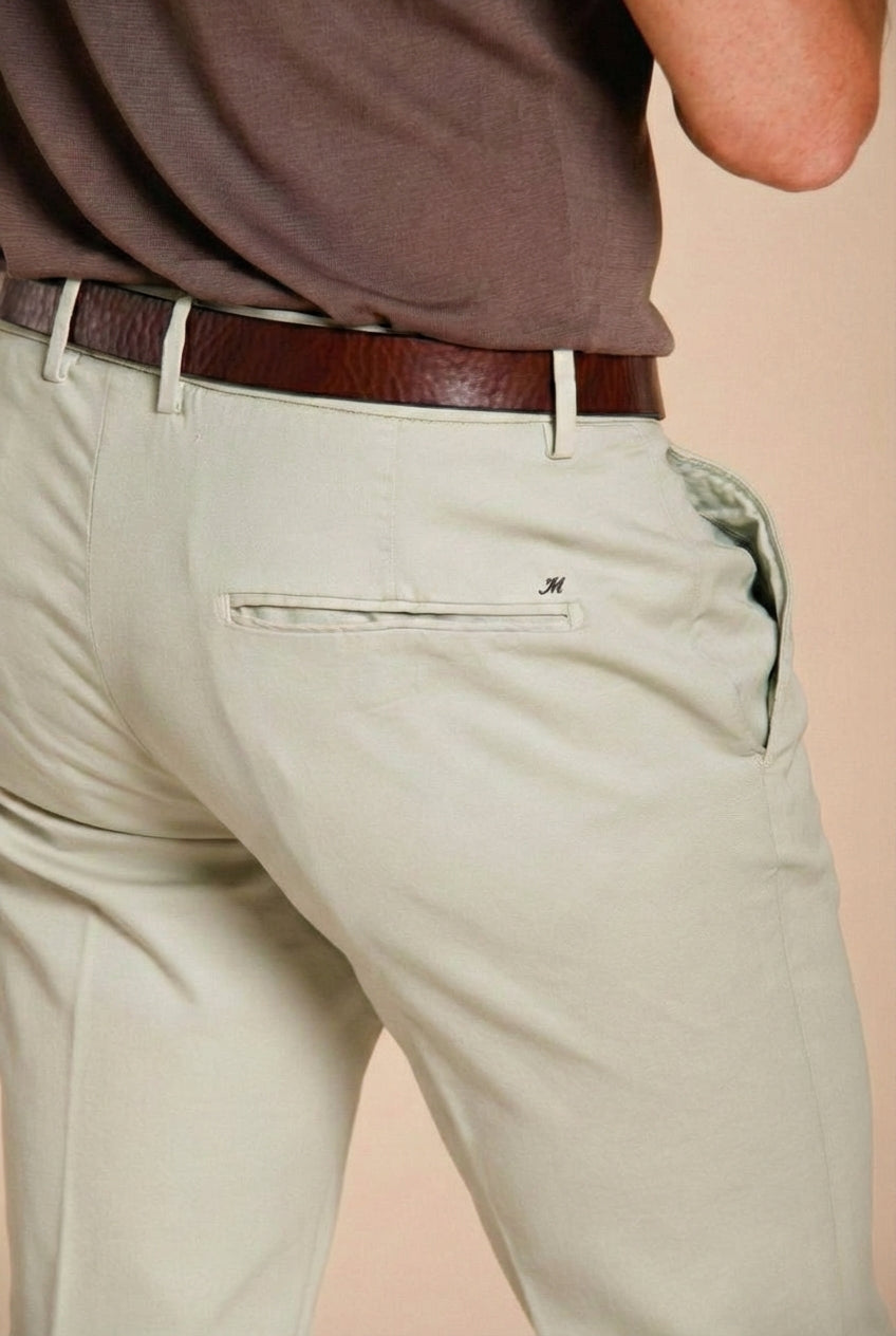 Torino Flex pantalone chino uomo in gabardina stretch slim fit ①