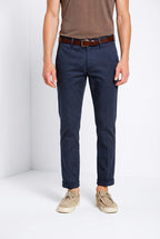 Torino Flex pantalon chino homme en gabardine stretch slim fit ①