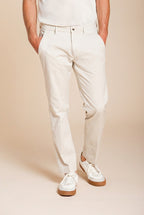 Torino Flex pantalone chino uomo in gabardina stretch slim fit ①