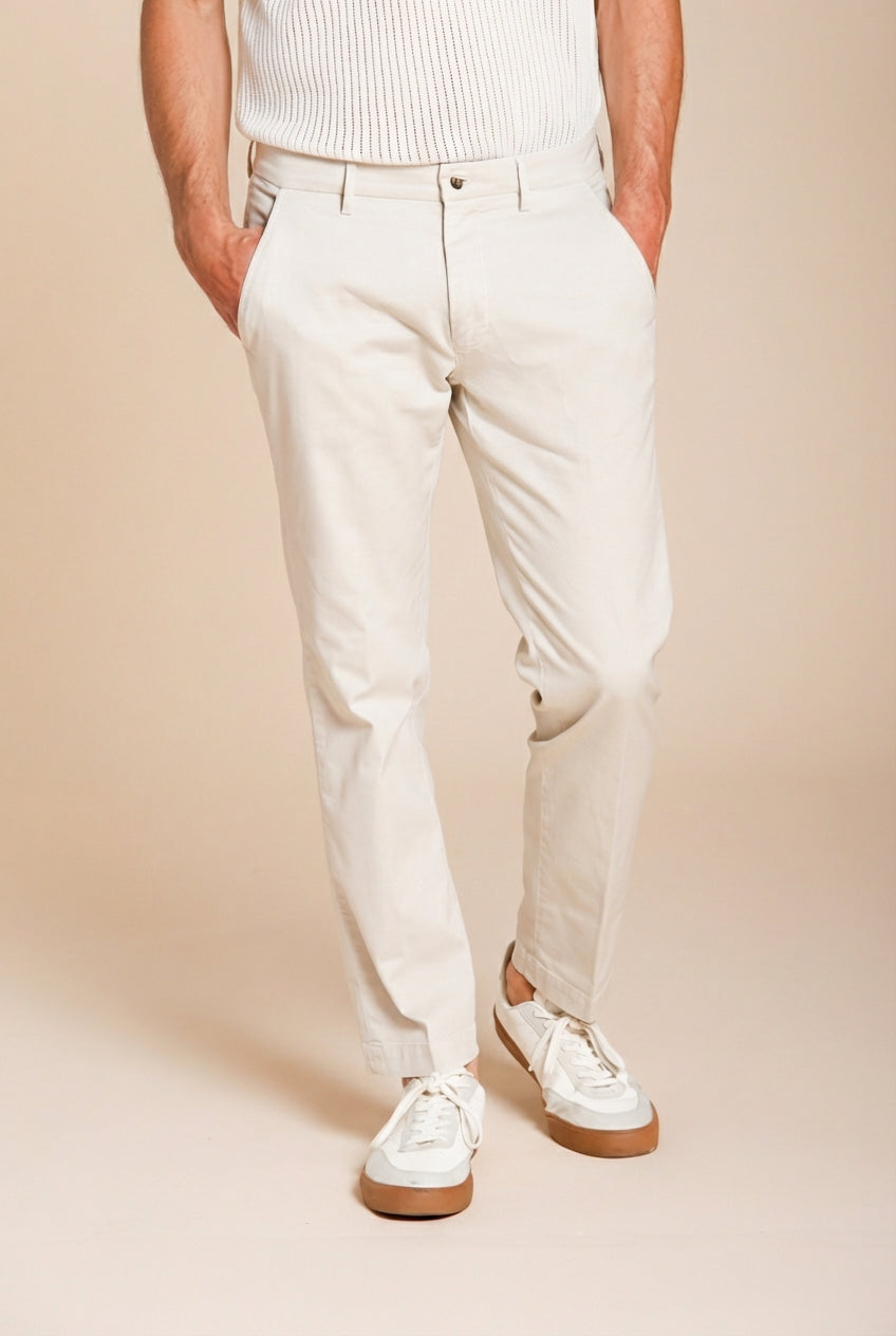 Torino Flex pantalone chino uomo in gabardina stretch slim fit ①