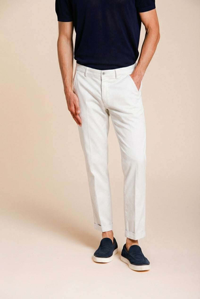 Torino Flex pantalone chino uomo in gabardina stretch slim fit ①
