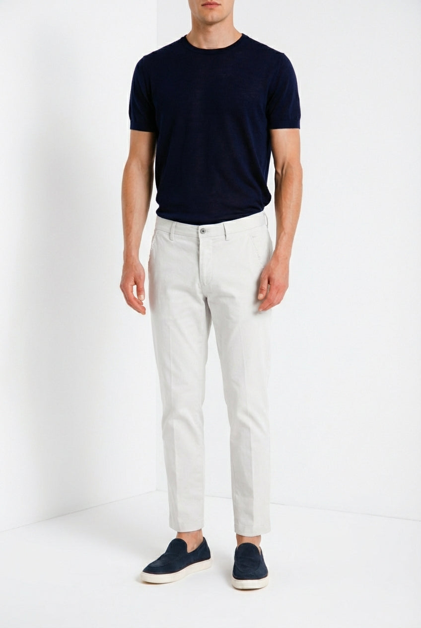 Torino Flex pantalon chino homme en gabardine stretch slim fit ①