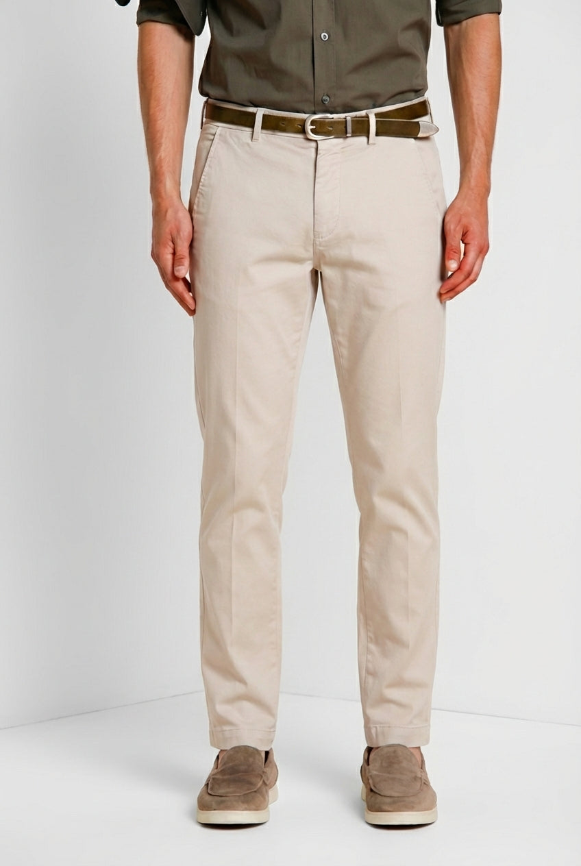 Torino Flex pantalone chino uomo in gabardina stretch slim fit ①