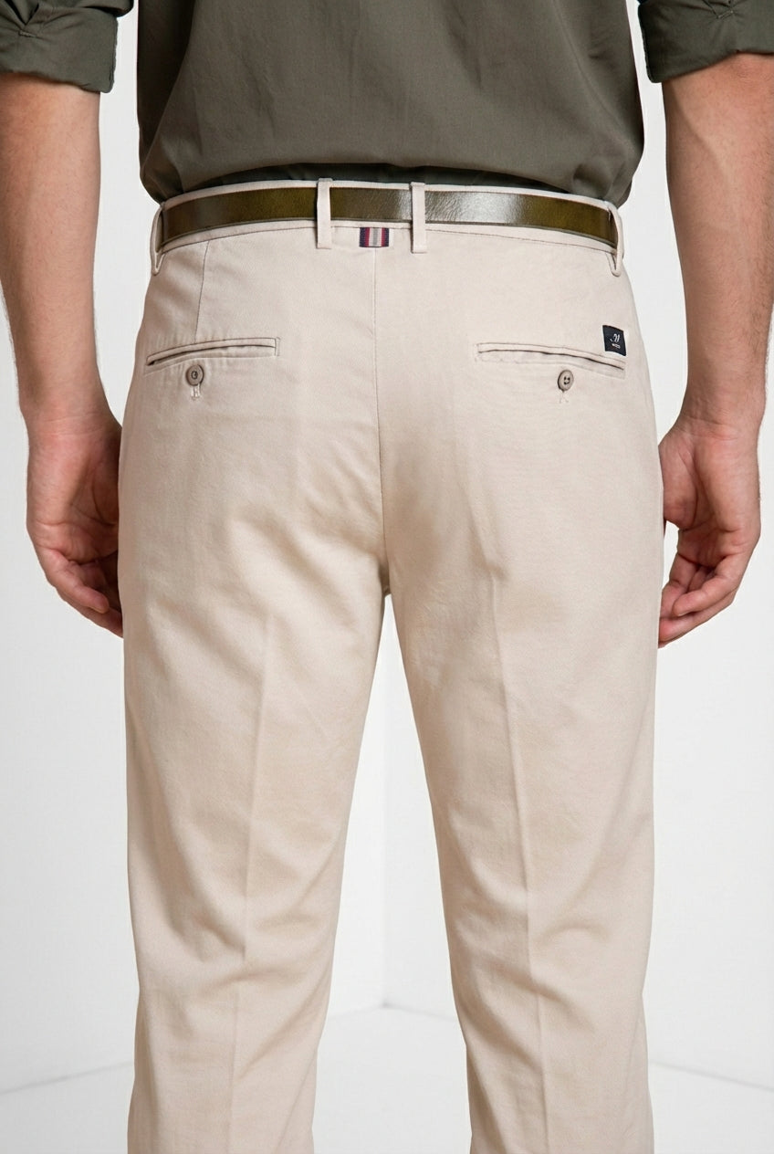 Torino Flex pantalone chino uomo in gabardina stretch slim fit ①