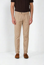 Torino 1 Pinces Flex pantalone chino uomo in gabardina super stretch slim fit