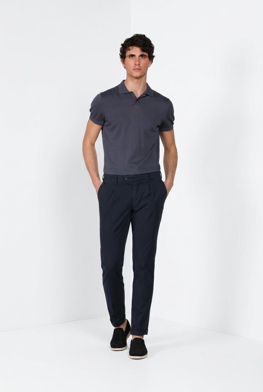 Torino 1 Pinces Flex Hose Chino Herren aus super stretch Gabardine slim fit