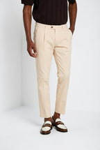 Torino 1 Pinces Flex pantalone chino uomo in gabardina super stretch slim fit