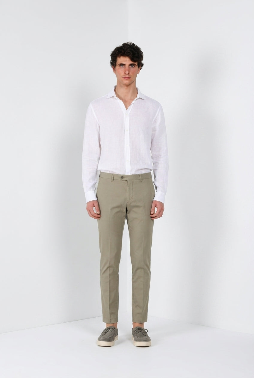 Torino City Icon Flex Hose Chino Herren aus Stretch-Cavallery aus Baumwolle und Leinen slim fit