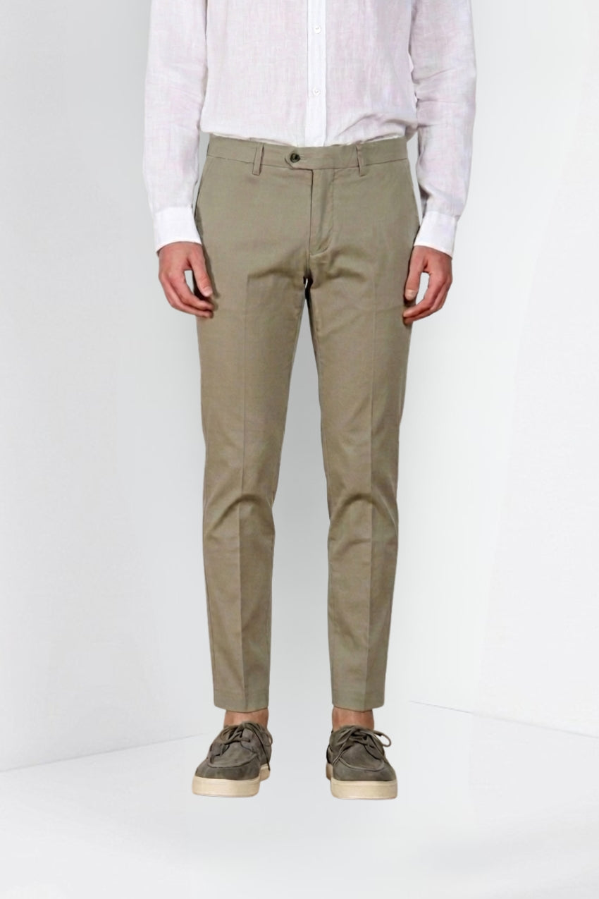 Torino City Icon Flex Hose Chino Herren aus Stretch-Cavallery aus Baumwolle und Leinen slim fit