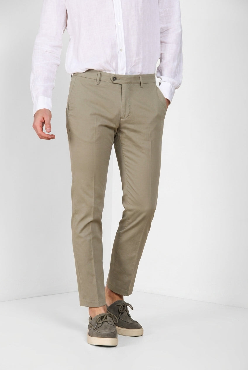 Torino City Icon Flex Hose Chino Herren aus Stretch-Cavallery aus Baumwolle und Leinen slim fit