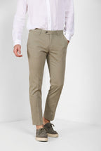 Torino City Icon Flex Hose Chino Herren aus Stretch-Cavallery aus Baumwolle und Leinen slim fit