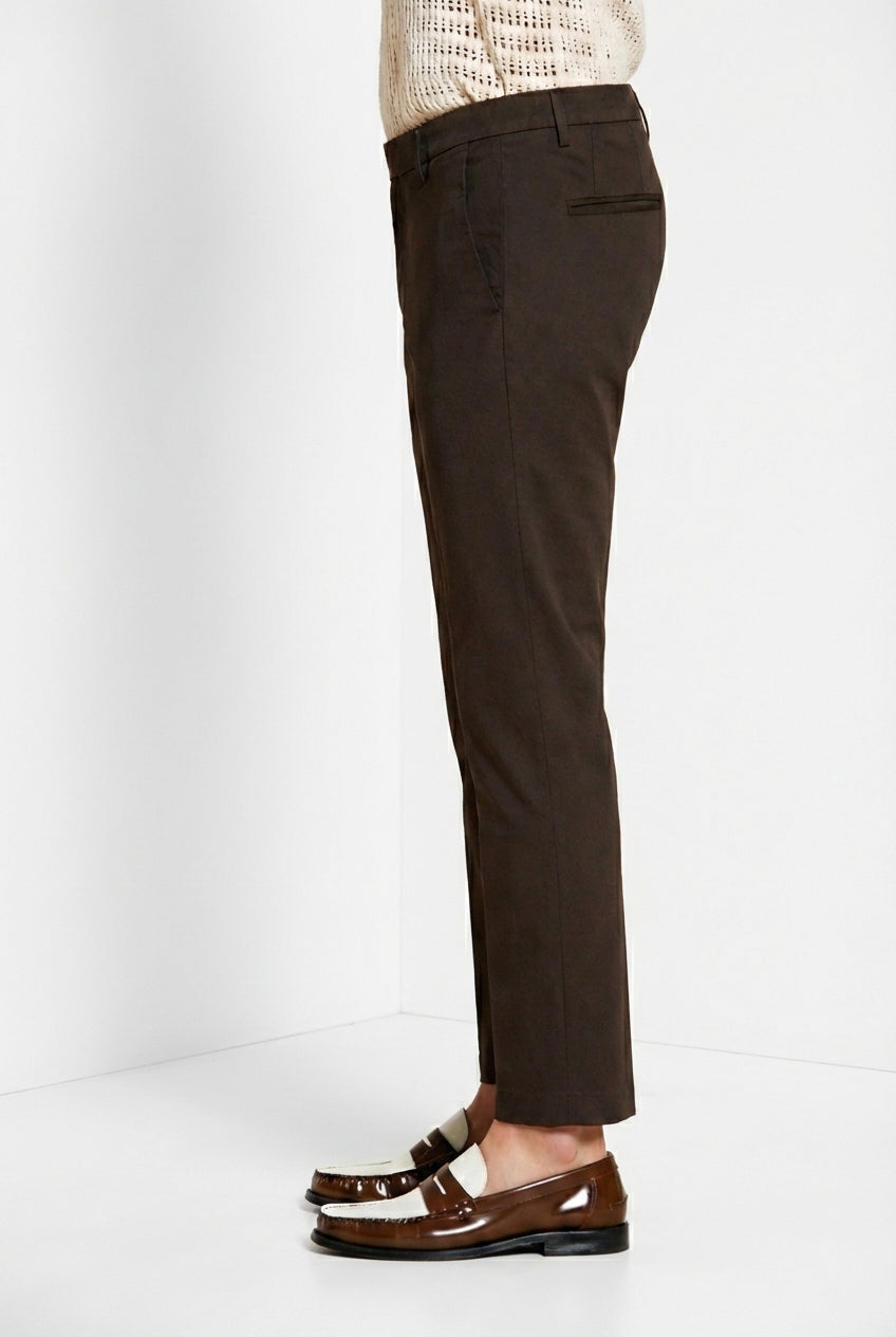 Torino City Icon Flex pantalone chino uomo in cavallery di cotone e lino stretch slim fit
