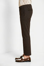 Torino City Icon Flex pantalone chino uomo in cavallery di cotone e lino stretch slim fit
