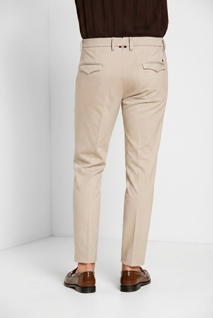 Torino City 1 Pinces pantalon chino homme en jersey slim fit