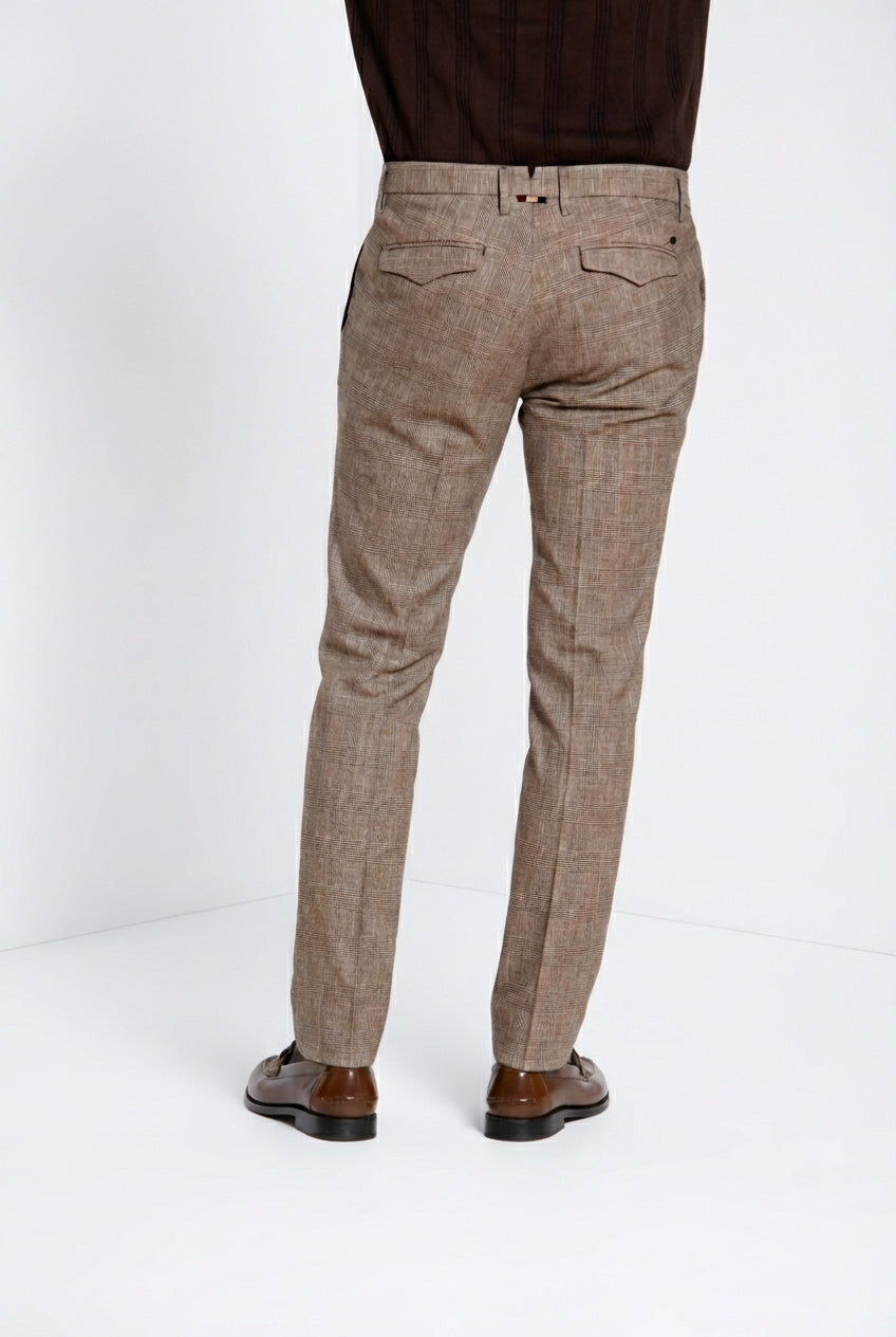 Torino City pantalone chino uomo stampa galles slim fit