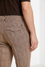 Torino City pantalone chino uomo stampa galles slim fit