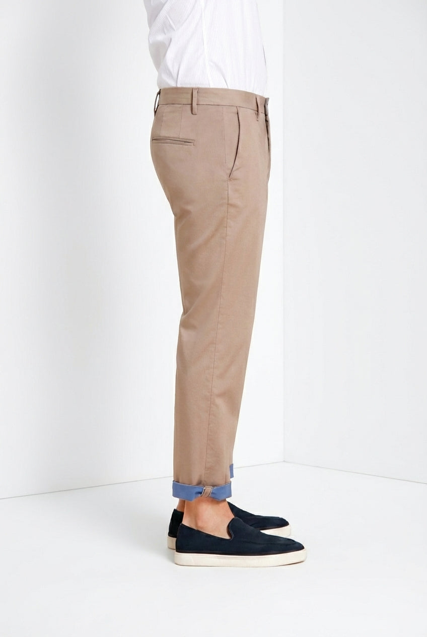 Torino City Travel pantalon chino homme en satin technique stretch slim fit