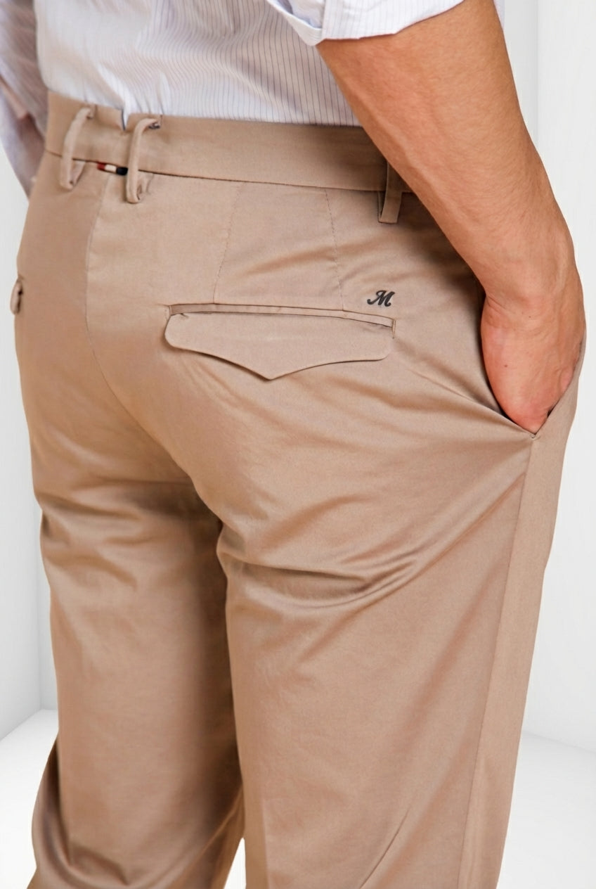 Torino City Travel pantalon chino homme en satin technique stretch slim fit