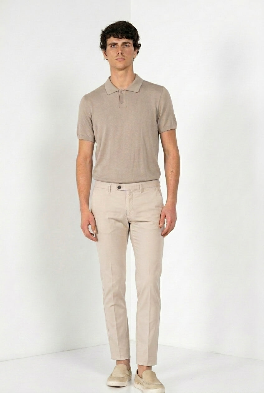 Torino City Hose Chino Herren aus Wolltwill slim fit