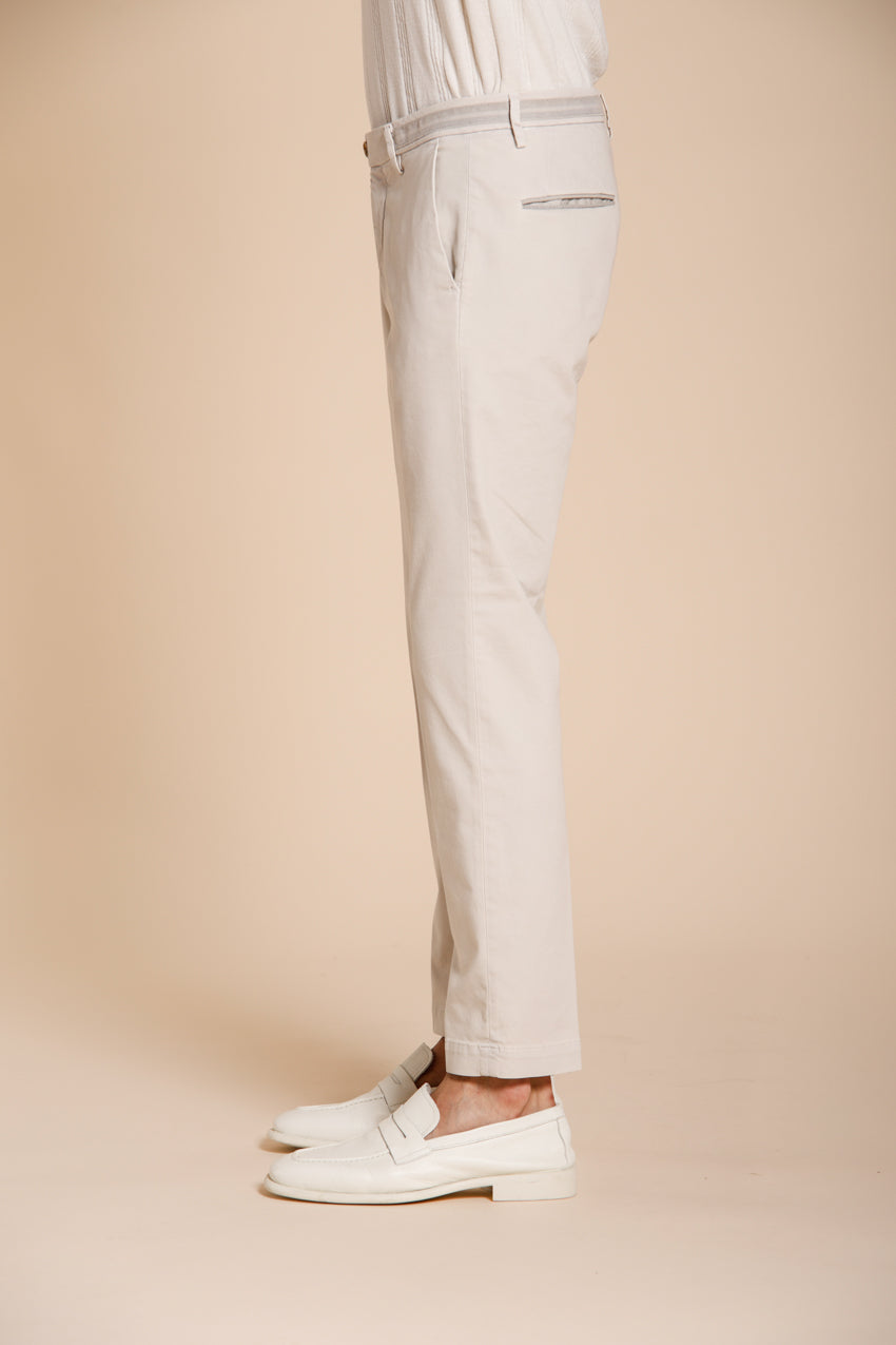 Torino City Hose Chino Herren aus feiner Trikotine aus Baumwolle und Lyocell slim fit
