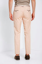 Torino 1 Pinces pantalone chino uomo in gabardina stretch slim fit