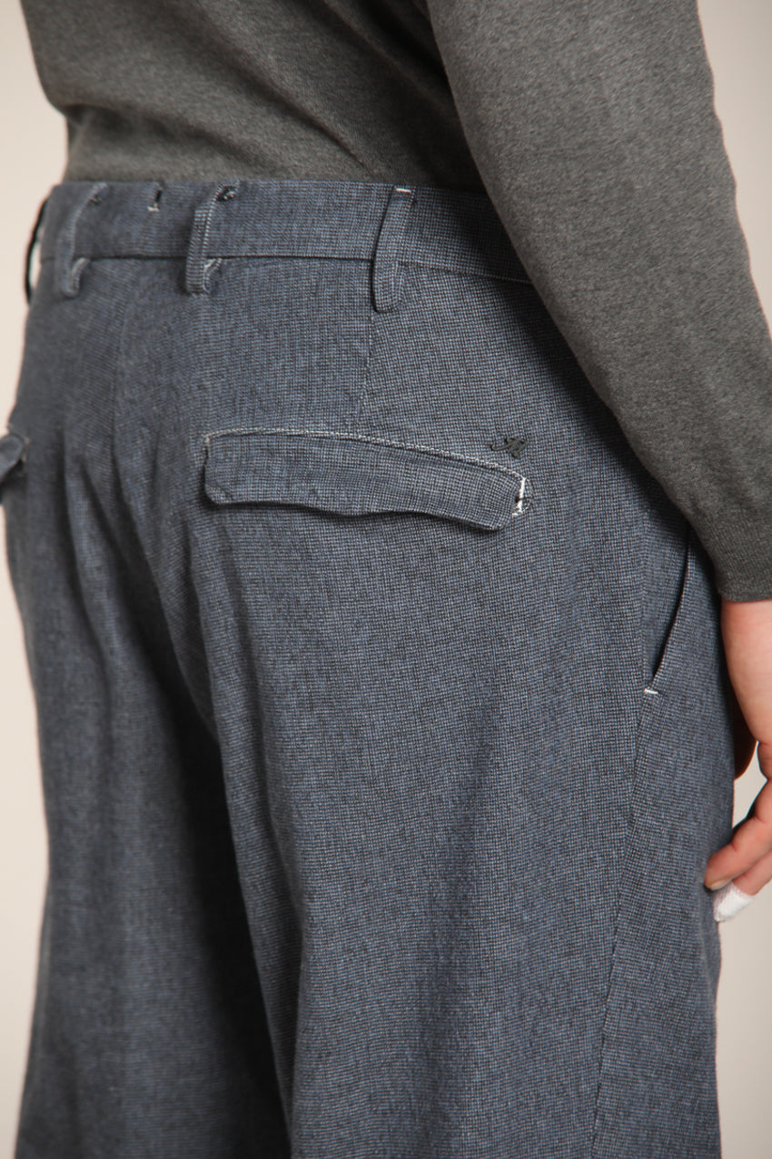 Foto 2 Boston 2 Pinces pantalone chino uomo in cotone oxford relaxed fit